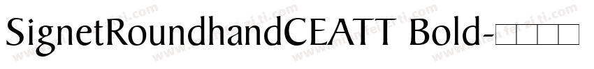 SignetRoundhandCEATT Bold字体转换